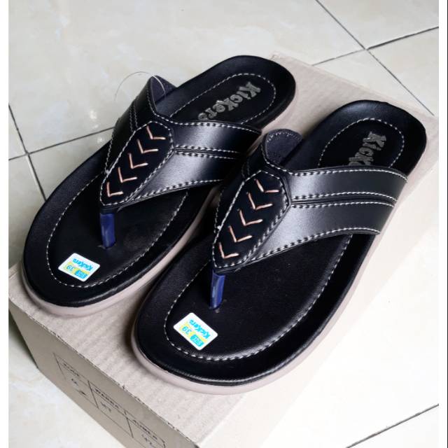 Sandal Pria Selop Japit Casual Santai Keren Trendy Hitam