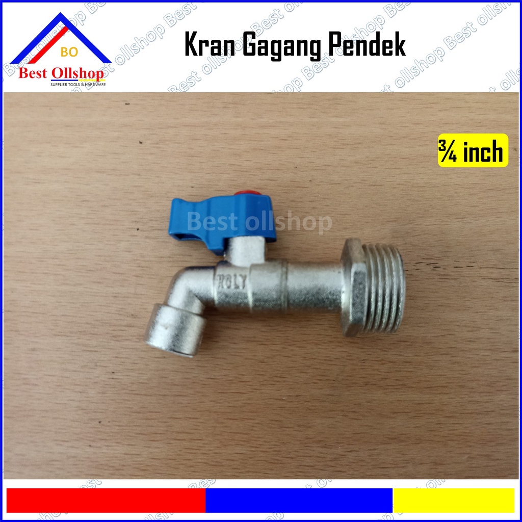 Kran babet pendek 1/2 / 3/4 inch / Kran Air Gagang Pendek Cebol