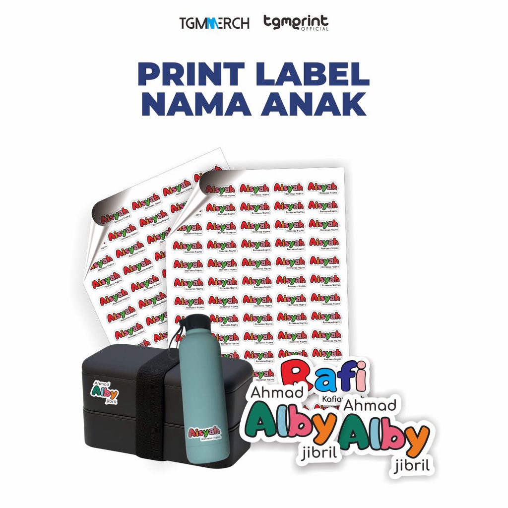 

TGM MERCH - Stiker Nama Anak Sekolah Diecut |Label Buku