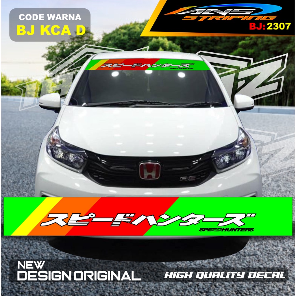 STICKER KACA DEPAN MOBIL BRIO / STICKER KACA DEPAN MOBIL HONDA JAZZ / VARIASI STIKER MOBIL AYLA / STIKER KACA MOBIL