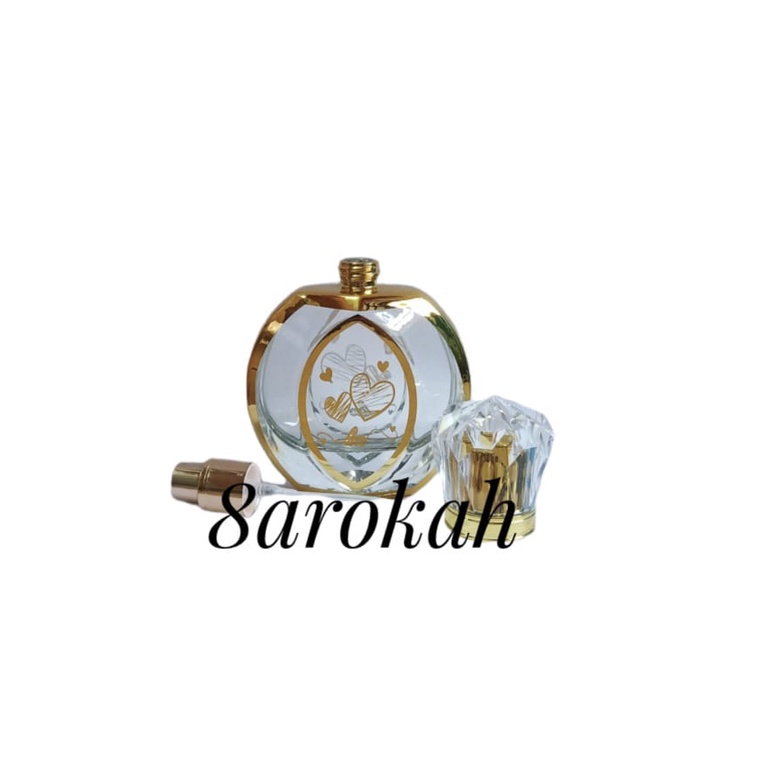 Botol Parfum Mewah Kosong Antik Kaca Kristal Unik Elegan 50ml Spray Semprot Minyak Wangi Empty Perfu
