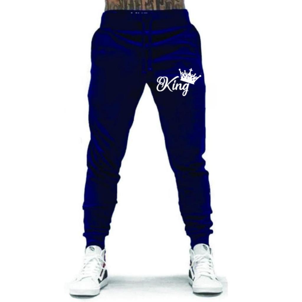 CELANA PANJANG JOGGER KING UNISEX BAHAN FLEECE TEBAL / KUALITAS BAGUS / JOGGER PRINTING