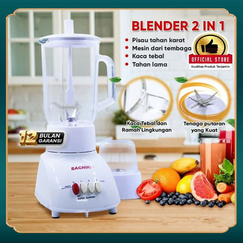 BLENDER 1SET LENGKAP MESIN + GELAS SACHIKO ICHIKO / NATIONAL VIVA OMEGA ORIGINAL