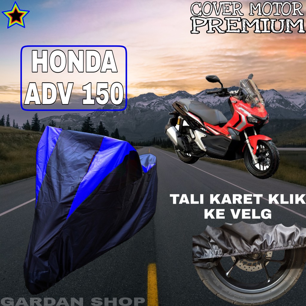 Sarung Motor HONDA ADV 150 Hitam BIRU Body Cover Honda PREMIUM