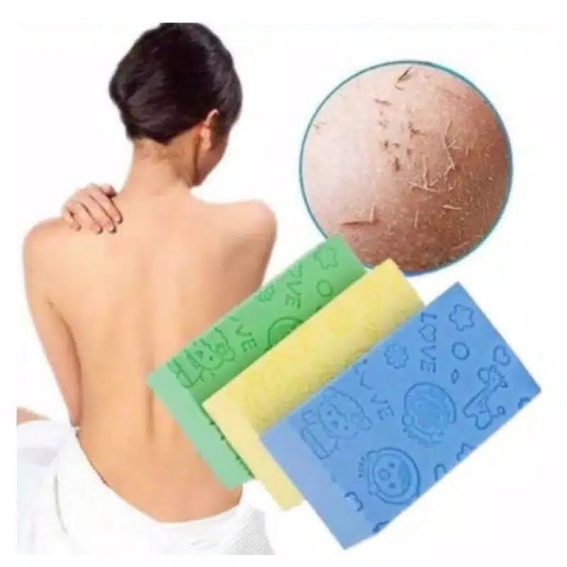 Sponge Mandi Pembersih Daki Dan Kulit Mati / Spon Pembersih Badan