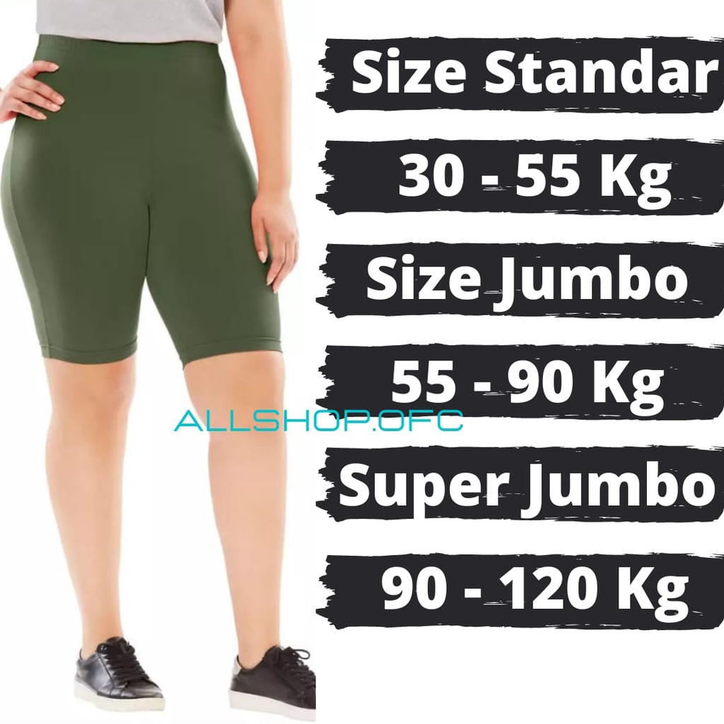 Celana Legging Leging Lejing Pendek Standar Jumbo Super Jumbo