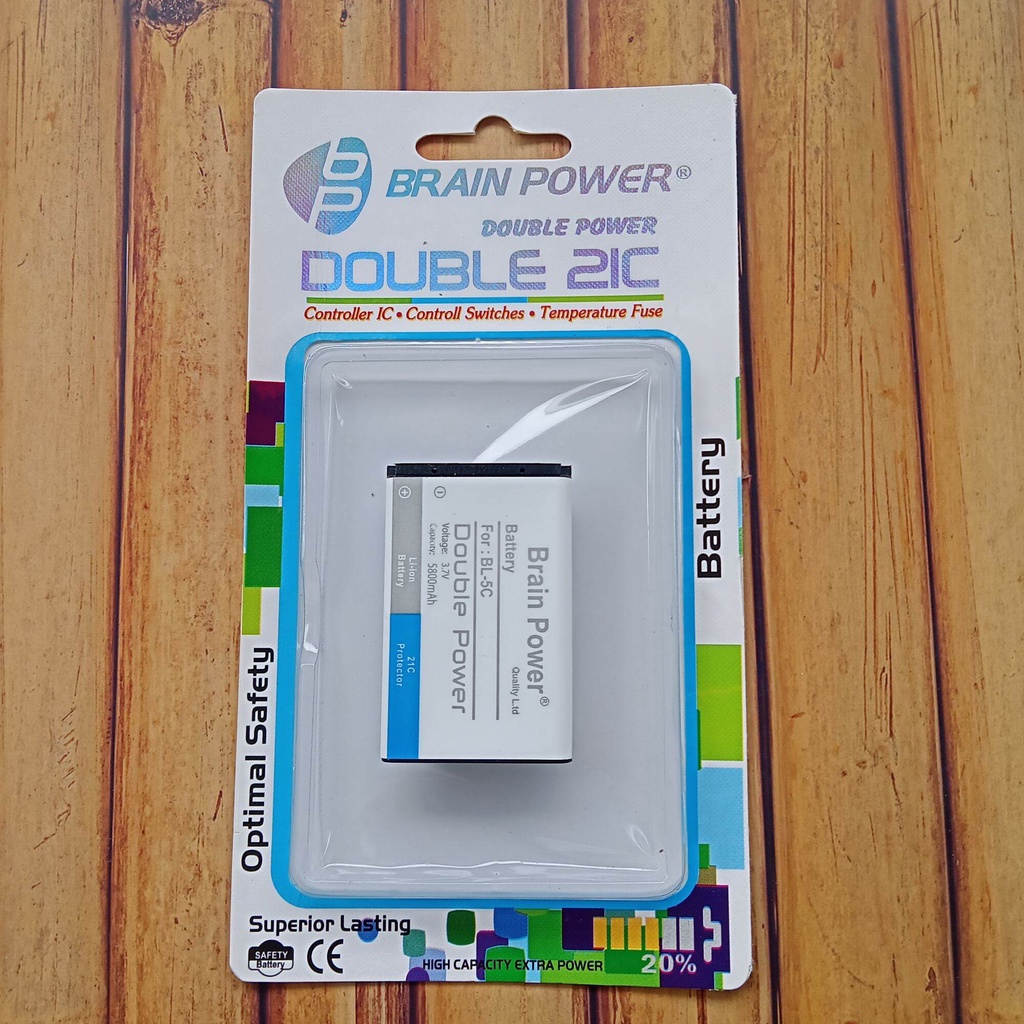 Battery Baterai Batre Nokia BL 5C Double Poewer 2ic / Nokia BL5C BL4C / Batre Brain Power Nokia 5800mAh / Batre Brain Power Nokia BL-5C Original