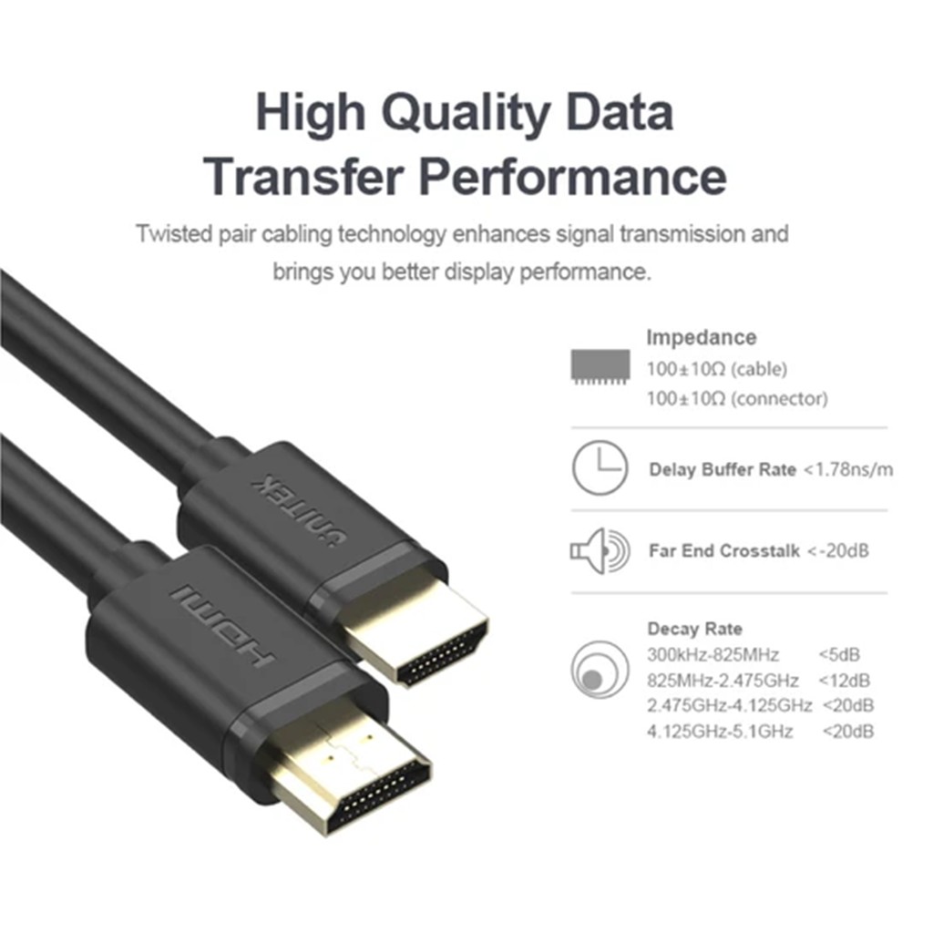 UNITEK HDMI 1.4 CABLE SUPPORT 4K ULTRA HD KABEL HDMI (YC140M)