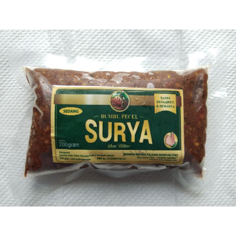

Bumbu/Sambel Pecel Surya Asli khas Blitar-Sedang-200 gram