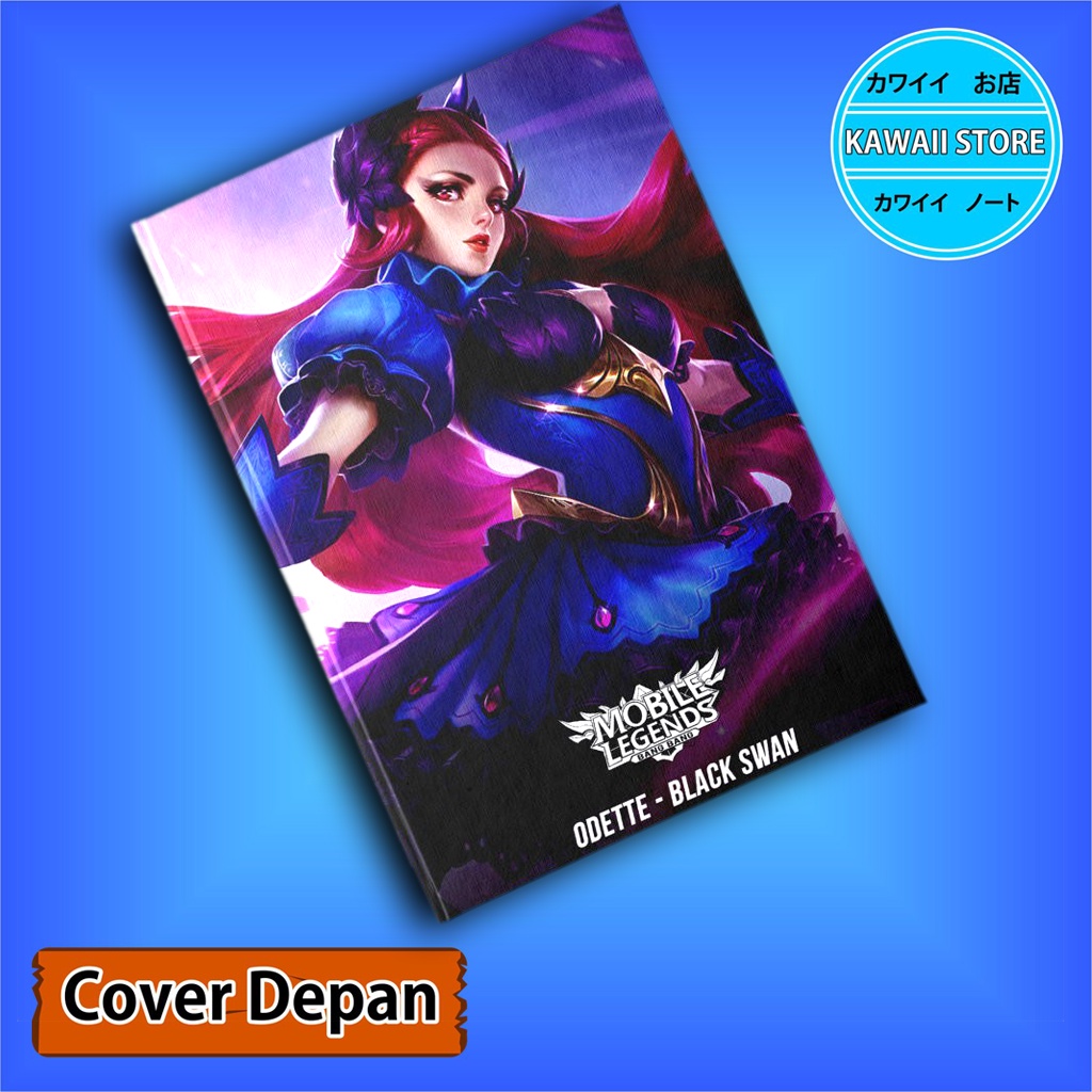 Notebook / Pocket book Hard Cover Game MLBB 0DETTE-BLACK SWAN uk A5 & A6 / Notes Book