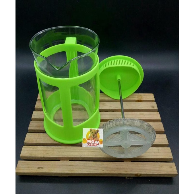 Coffee Plunger 1000Ml French Press 1L Tutup Plastik / Saringan Kopi