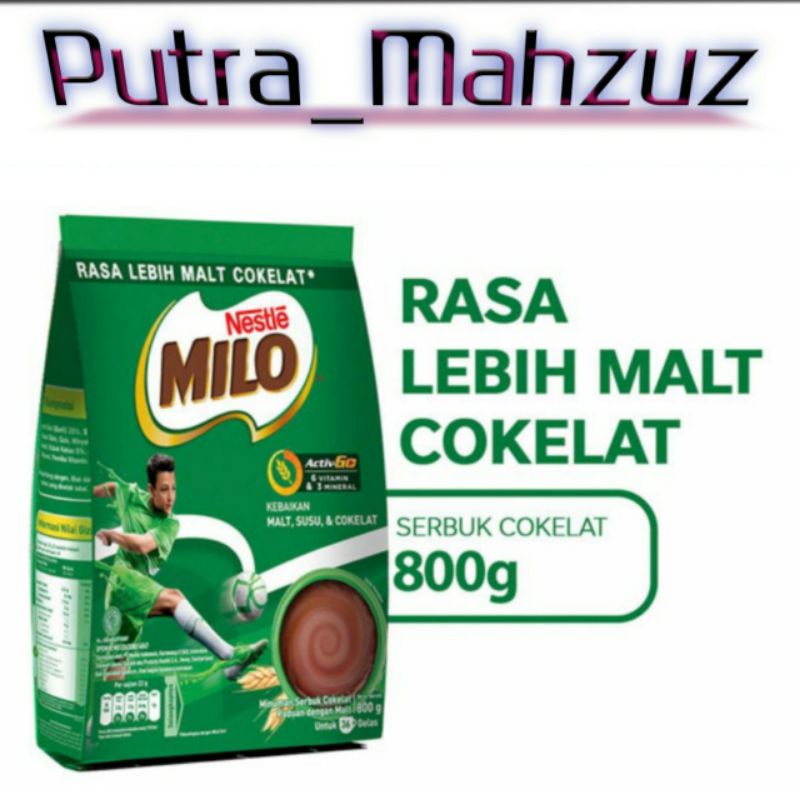 

MILO ACTIV-Go Susu Coklat Pouch (800gr)