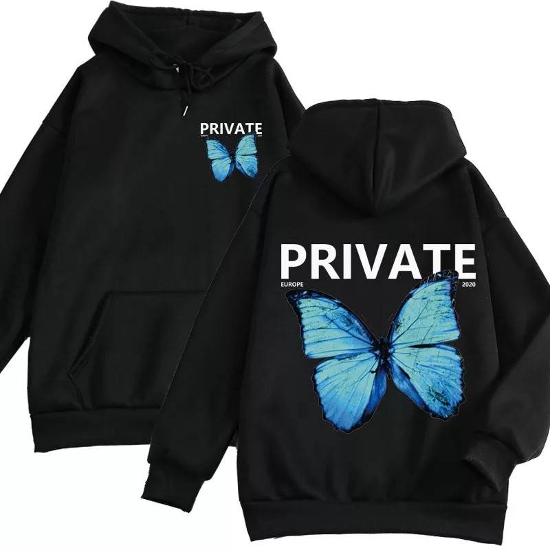 Sweater Hoodie Hodie Hoddie Wanita Gambar Kupu-Kupu Butterfly Sweeter Switer Cewek Cewe Oversize Korean Style Tebal Ori Murah Import Premium Terbaru XXL Jumbo