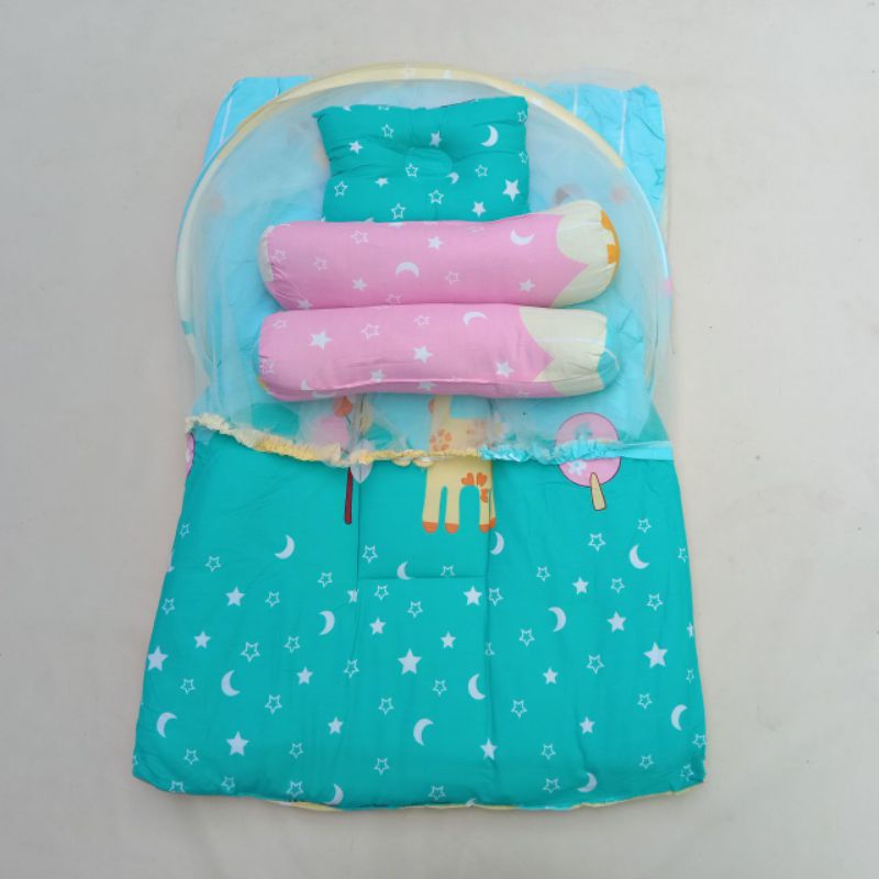 Kasur Kelambu Bayi Set Bantal Guling PREMIUM Kasur Bayi ORIGINAL / Kasur Lipat-Toska