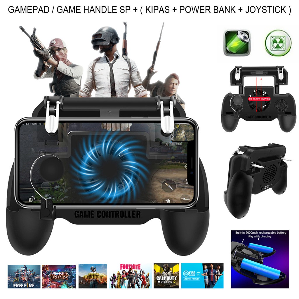 [BISA COD] Gamepad Game handle SR Kipas 2000mah Gaming Android PUBG MOBILE LEGEND DLL