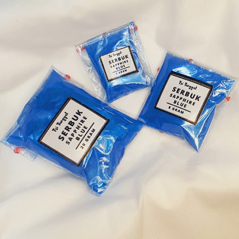 SERBUK BLUE SAPHIRE 3 gr 3gr Glitter Powder Gliter Eceran Sablon Resin Pernak Pernik Bubuk Padat Padatan DIY Kerajinan Kesenian Art Prakarya Seni Perlengkapan Peralatan Emas Craft Crafting Warna Warni Paint Painting Color Colorful Grosir Prakarya Malang