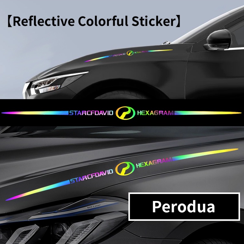 Stiker Logo Laser Reflektif Warna-Warni Untuk Mobil Perodua Viva Myvi Bezza Aruz Kancil Axia