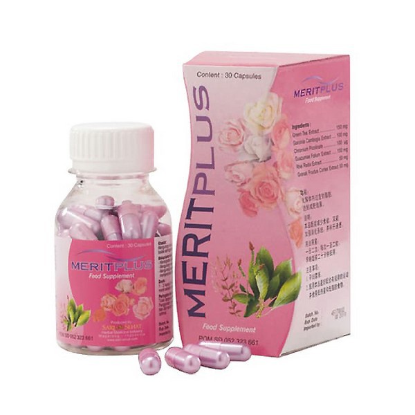 MERIT Plus Suplemen Penurun Berat Badan Alami 30 Capsules