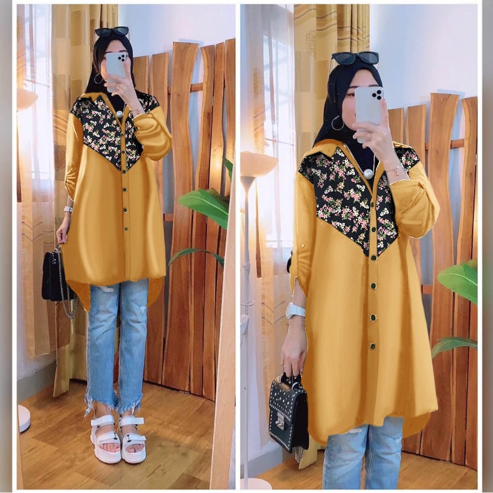 AS FASHION-COD-US-BAJU TUNIK WANITA TERBARU-ATASAN MUSLIMAH-ATASAN HIJAB-TUNIK LEBARAN