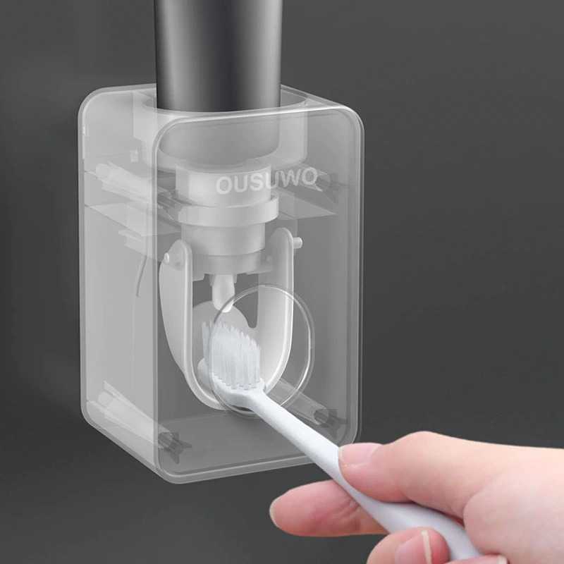 Dispenser Pasta Gigi Odol Modern Otomatis / Tooth Paste Auto Squeezer Tempat Odol Otomatis Tempel Dinding / Dispenser Odol Berkarakter Putar Tempel Gantung Dinding Kuat / Rak Pasta Gigi Pencet Otomatis Modern Model Baru Murah Original