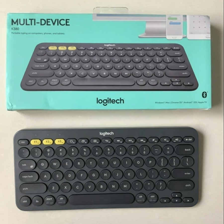 Keyboard Bluetooth Logitech K380 K-380 Portable Multi-Device PC HP Tab