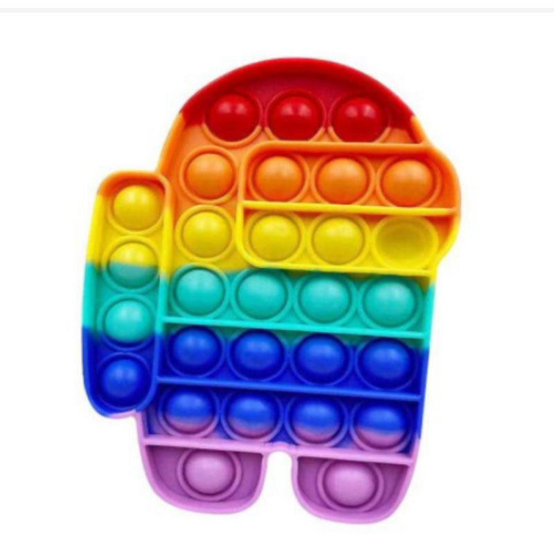 POP IT MURAH RAINBOW UNICORN fidget push Pop Its Fidget Toy Push bubble  kids POPIT-6