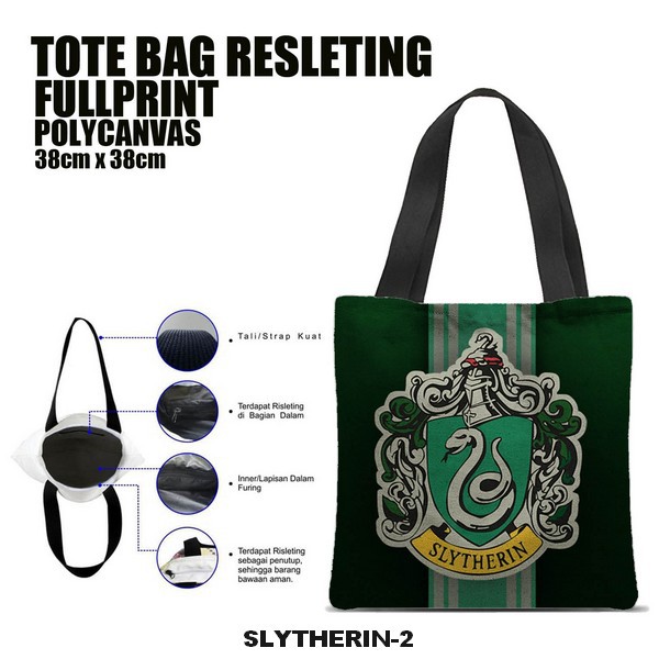 Tas / Tote Bag Polycanvas Full Print Resleting - Harry Potter Series.2