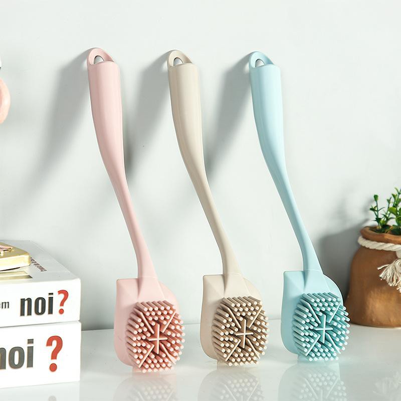 (BOW) Sikat Cuci Piring Bahan Karet Silikon Serbaguna 2BN75