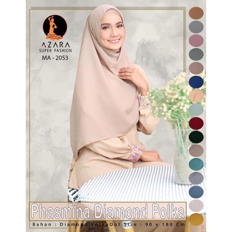 PASHMINA DIAMOND POLKA/POLKADOT BY AZARA HITS ALLIYAGROSS