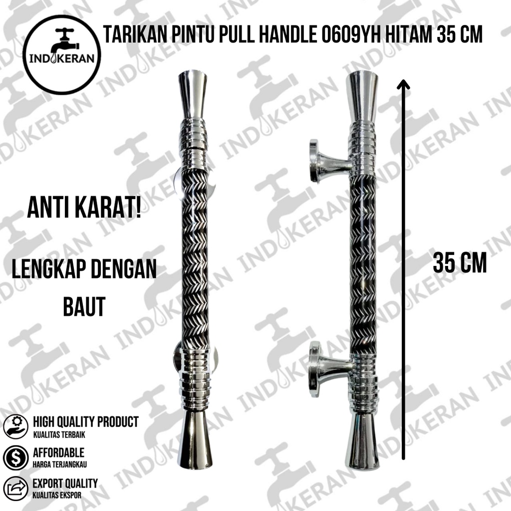 INDOKERAN - Tarikan Pintu Pull Handle 0609YH Hitam 35 CM