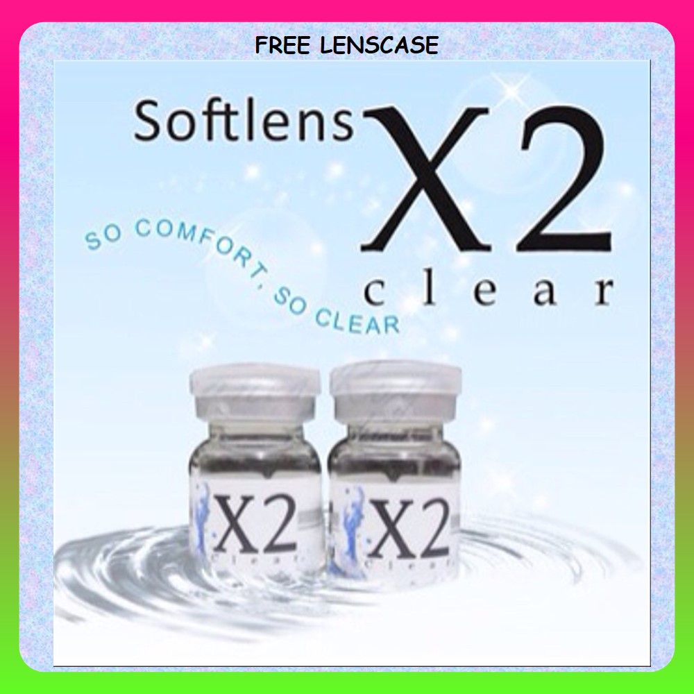 SOFTLENS X2 CLEAR TAHUNAN (-0.50 s/d -10.00) READY STOK