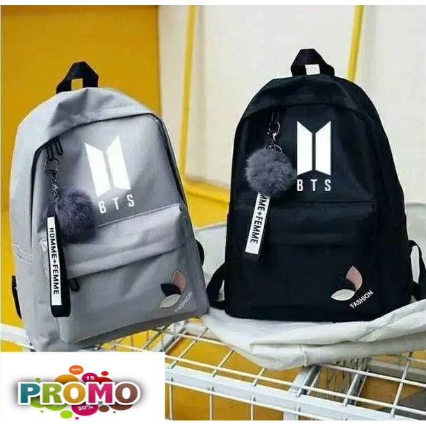 TAS RANSEL TRENDY FASHION KOREA BT21 / TAS PUNGGUNG WANITA PRIA TERBAIK 2021 SOLID KOREAN STYLE / TA