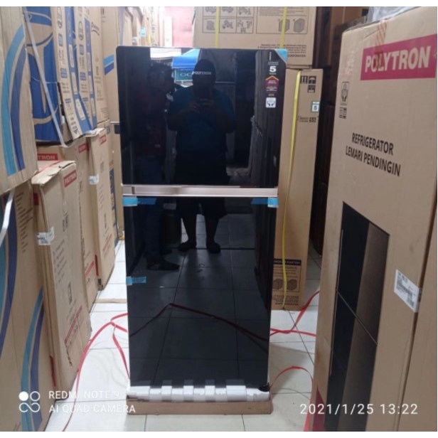 Polytron Kulkas 2 Pintu 220L Belleza Jumbo Tempered Glass PRW 23MNX 23MN