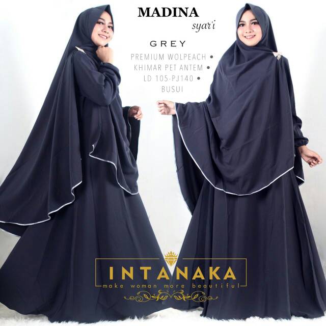 MADINA SYARI SET KHIMAR GAMIS MUSLIMAH BY INTANAKA