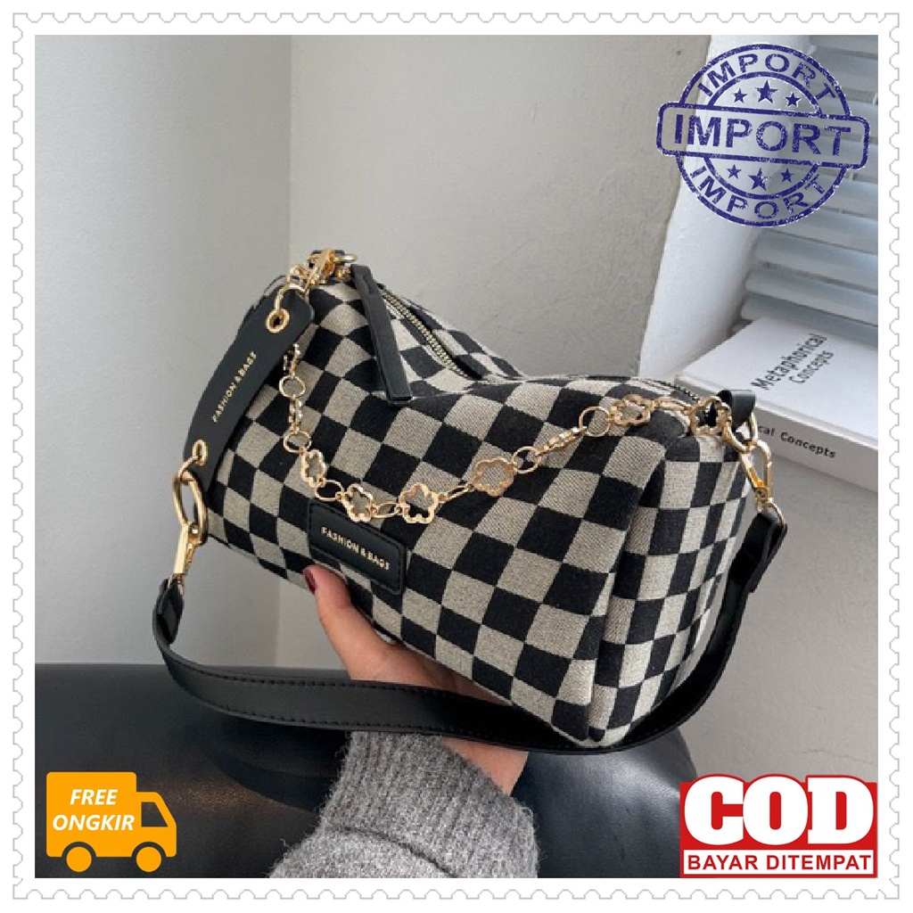 TAS SELEMPANG WANITA VB3476 IMPORT SLINGBAG PESTA BAHU JINJING HANDBAG PEREMPUAN BAHAN KAIN KANVAS K