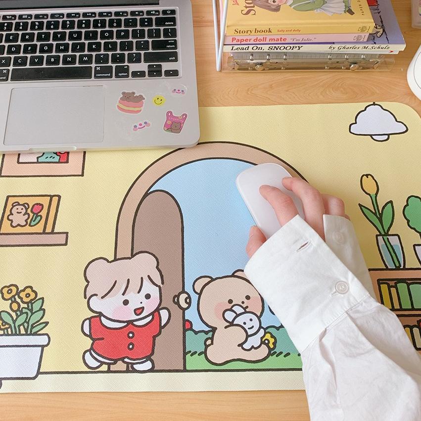 FORMEE KOREAN CARTOON PVC TABLE MAT - ALAS TATAKAN MEJA BELAJAR KERJA
