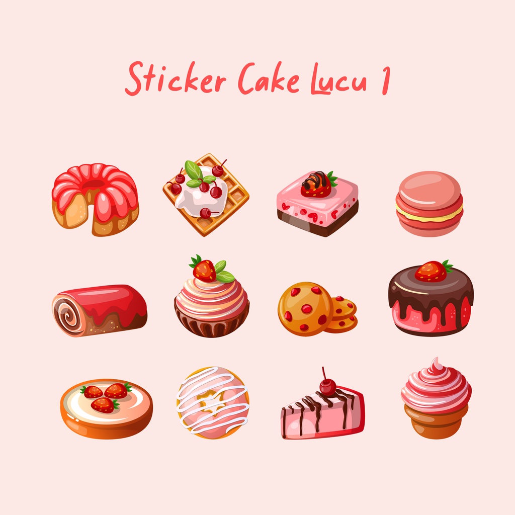 

STICKER SET CAKE LUCU | STIKER MURAH | STIKER LUCU MURAH | STIKER LAPTOP | STIKER TUMBLR | STIKER ESTETIK