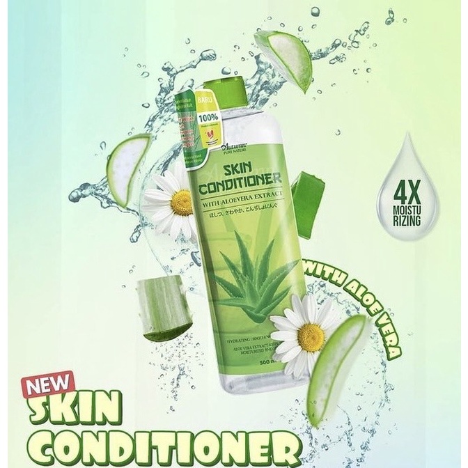 Autumn Skin Conditioner With Aloevera Extract 500 ml Hatomugi Free Botol Spray (ASC)