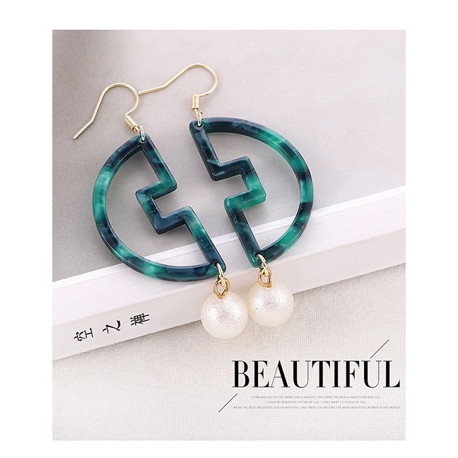 LRC Anting Gantung Fashion Gold Ingot Symmetrical Earrings Y6131X