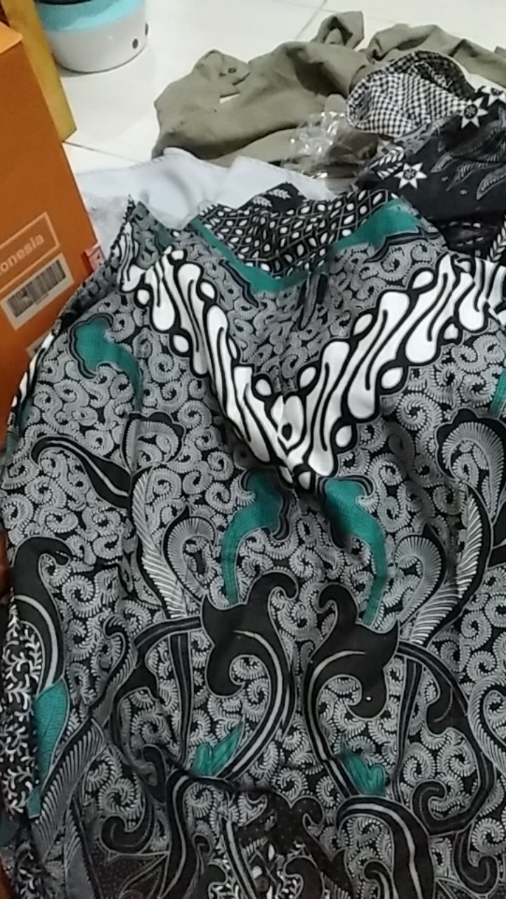 Kemeja Batik Cowok Kemeja Kondangan Batik Panjang Pria Corak Kujang Abu