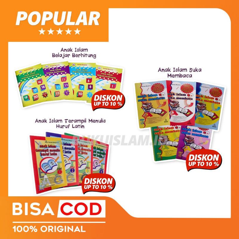 Buku Anak Anak Belajar Membaca PAUD Belajar Menulis PAUD Belajar Berhitung TK Buku Anak Islami