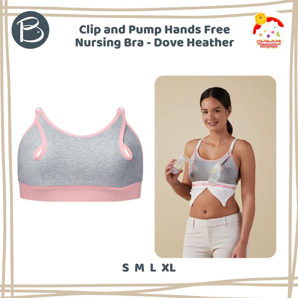 Bravado Designs Clip and Pump Hands Free Nursing Bra Menyusui - Dove Heather