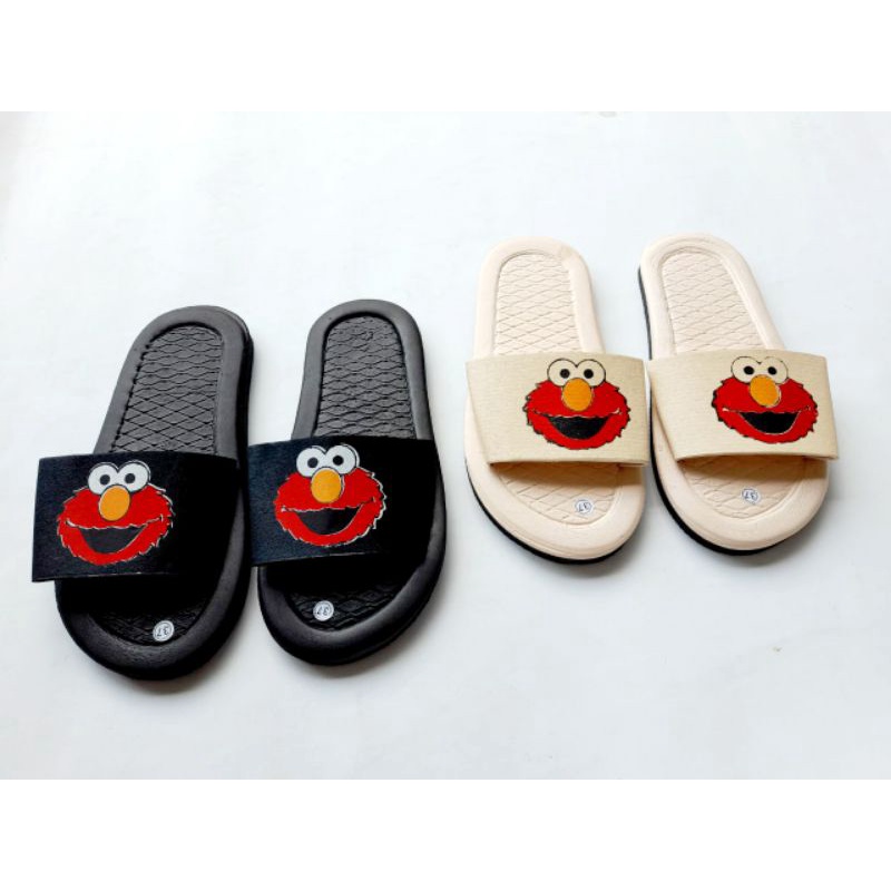 Sandal Selop wanita Motip Elmo terbaru Arkn023