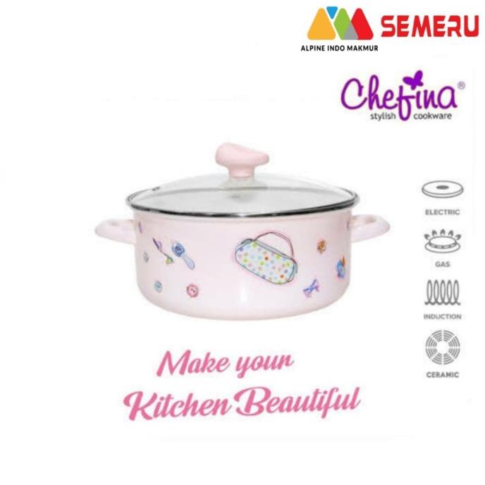 Jual ;&&&&] MASTER CHEF DUTCH OVEN ENAMEL CHEFINA 18 CM/20 CM/ 24 CM