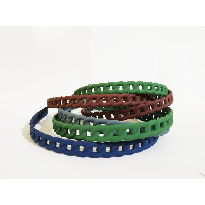 BP08 Bando Plastik Motif Kepang, Bunga, Lingkaran Doff Warna