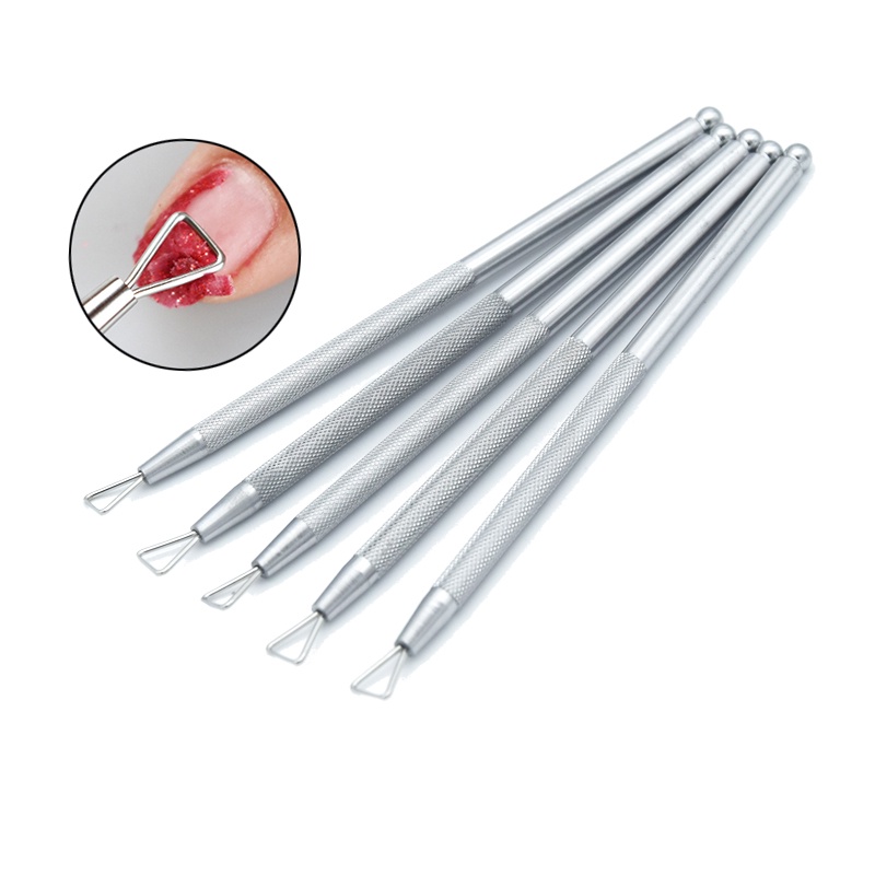 Gel Polish Remover Tool Pendorong Gel Polish Stainless Steel