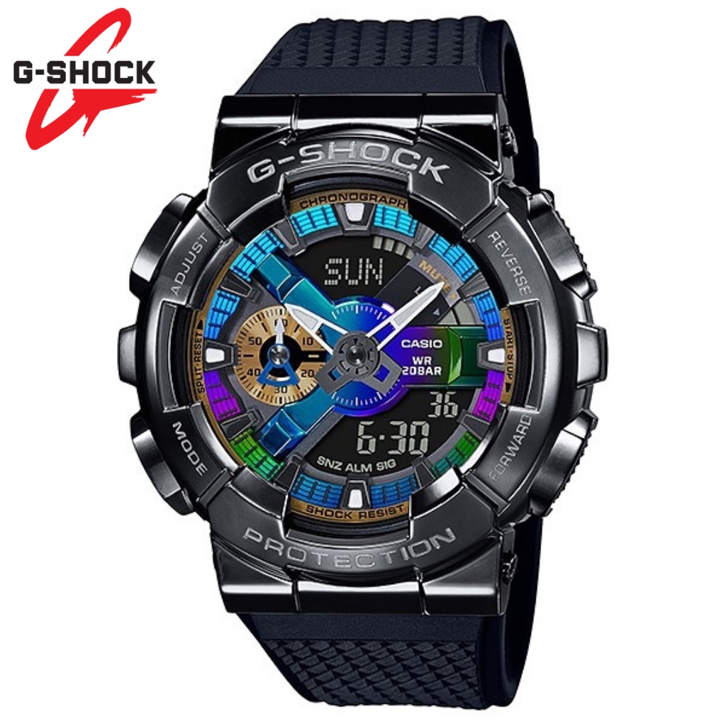 JAM TANGAN GSHOCK GM110 FULLSET CASE STAINLESS STELL AUTOLIGHT