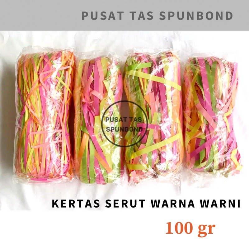 

MIN 2 PCS Kertas Serut Warna Warni / Kertas Suwir Warna / Shredded Paper / Kertas Cacah