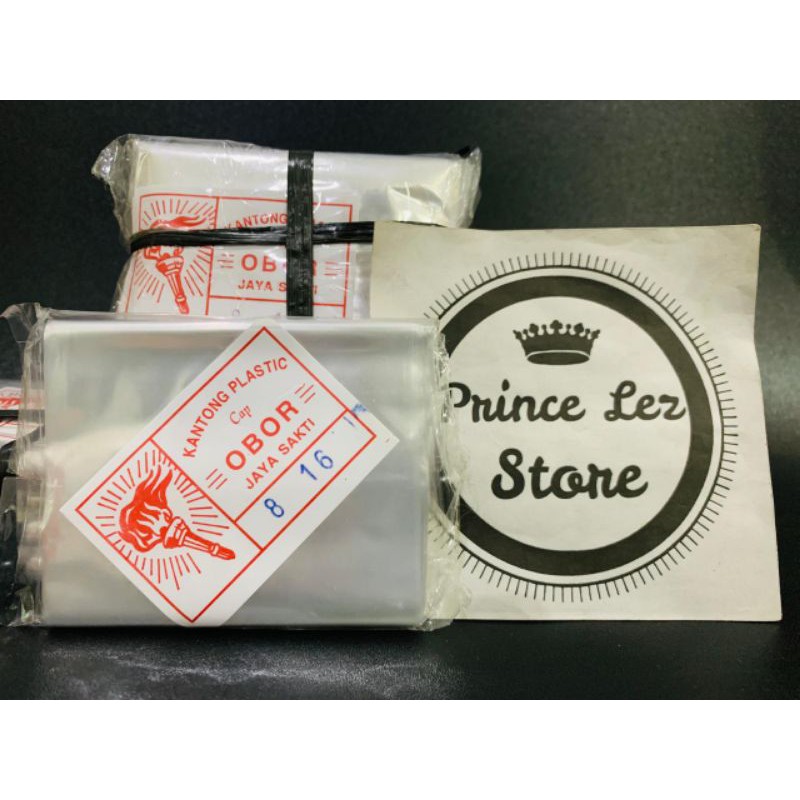 Plastik PP / Bening 8x16 ukuran 2 ons gula Cap Obor