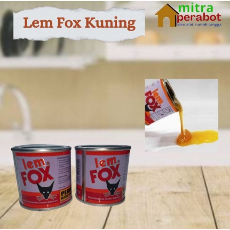 

Lem Fox Lem Aibon Kuning Kaleng 70Gram Lem Kayu Serbaguna